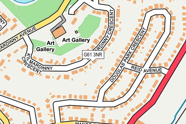 G61 3NR map - OS OpenMap – Local (Ordnance Survey)