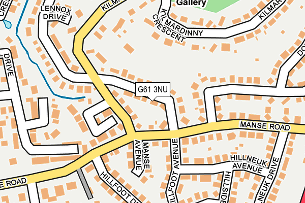 G61 3NU map - OS OpenMap – Local (Ordnance Survey)