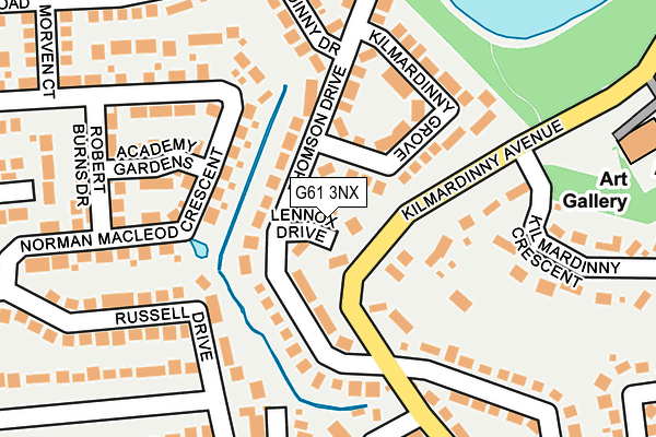 G61 3NX map - OS OpenMap – Local (Ordnance Survey)