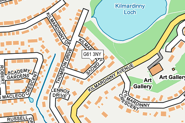 G61 3NY map - OS OpenMap – Local (Ordnance Survey)