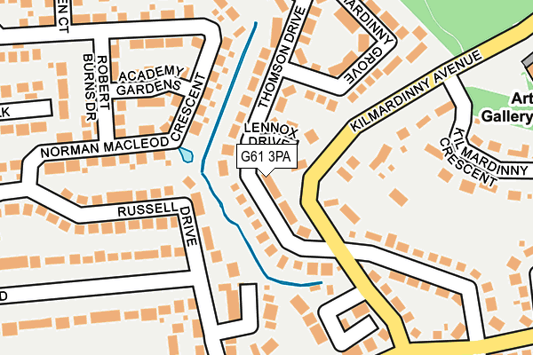 G61 3PA map - OS OpenMap – Local (Ordnance Survey)