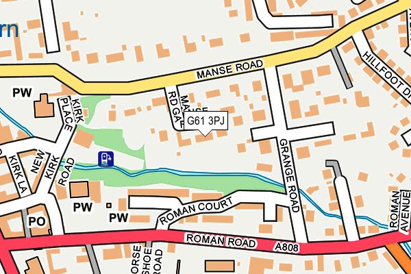 G61 3PJ map - OS OpenMap – Local (Ordnance Survey)