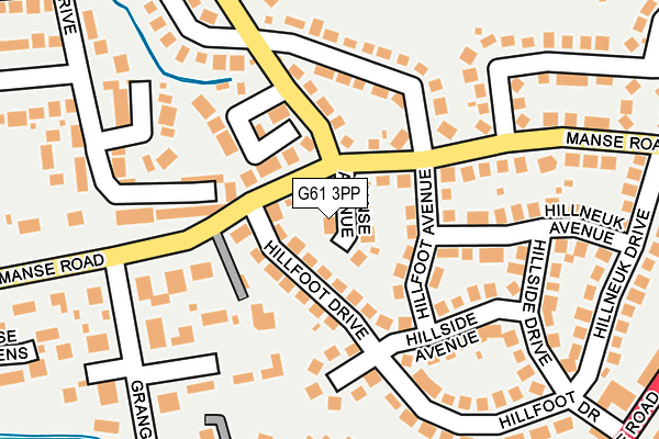 G61 3PP map - OS OpenMap – Local (Ordnance Survey)