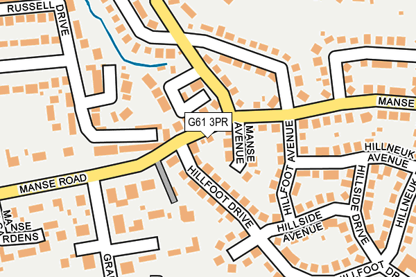 G61 3PR map - OS OpenMap – Local (Ordnance Survey)
