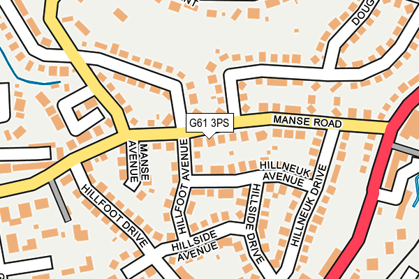 G61 3PS map - OS OpenMap – Local (Ordnance Survey)