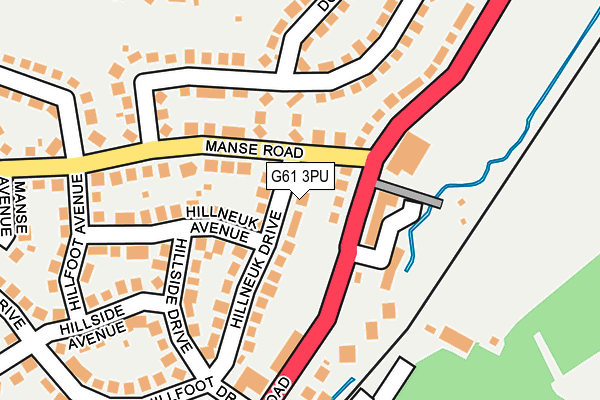 G61 3PU map - OS OpenMap – Local (Ordnance Survey)