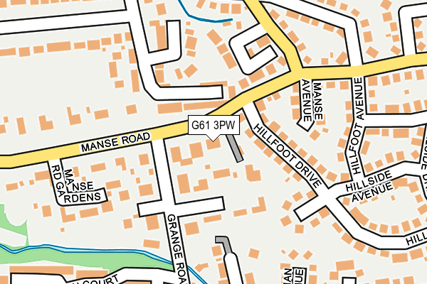 G61 3PW map - OS OpenMap – Local (Ordnance Survey)