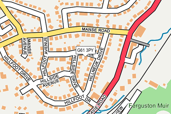 G61 3PY map - OS OpenMap – Local (Ordnance Survey)