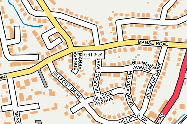 G61 3QA map - OS OpenMap – Local (Ordnance Survey)