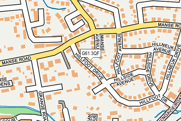 G61 3QF map - OS OpenMap – Local (Ordnance Survey)