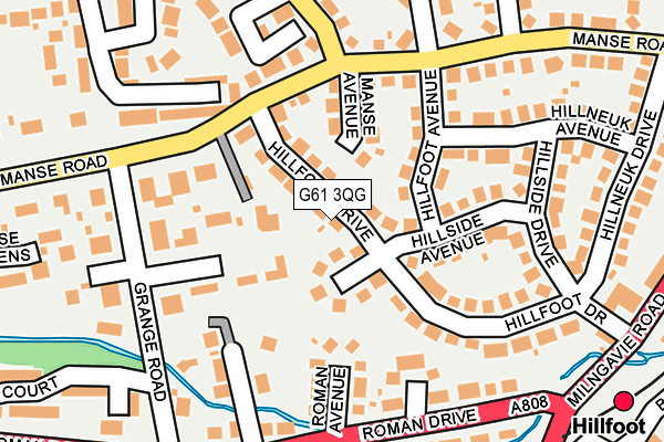 G61 3QG map - OS OpenMap – Local (Ordnance Survey)