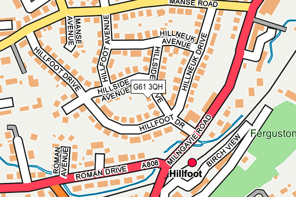 G61 3QH map - OS OpenMap – Local (Ordnance Survey)