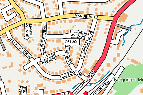 G61 3QJ map - OS OpenMap – Local (Ordnance Survey)