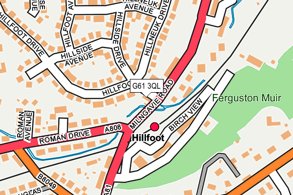 G61 3QL map - OS OpenMap – Local (Ordnance Survey)