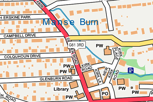 G61 3RD map - OS OpenMap – Local (Ordnance Survey)