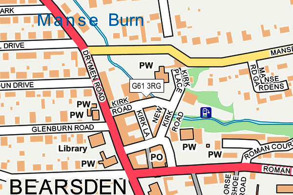 G61 3RG map - OS OpenMap – Local (Ordnance Survey)