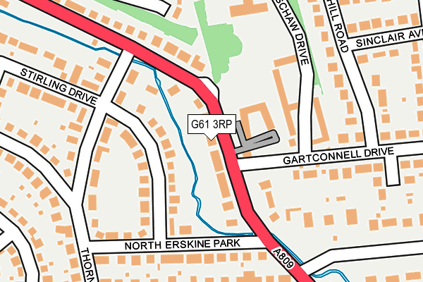 G61 3RP map - OS OpenMap – Local (Ordnance Survey)