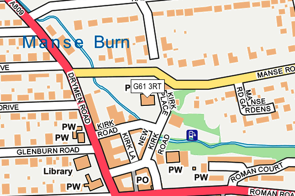 G61 3RT map - OS OpenMap – Local (Ordnance Survey)