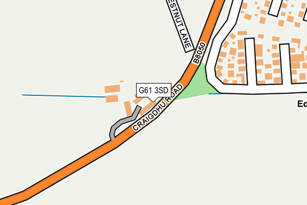 G61 3SD map - OS OpenMap – Local (Ordnance Survey)