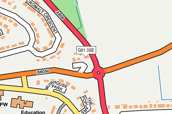 G61 3SE map - OS OpenMap – Local (Ordnance Survey)