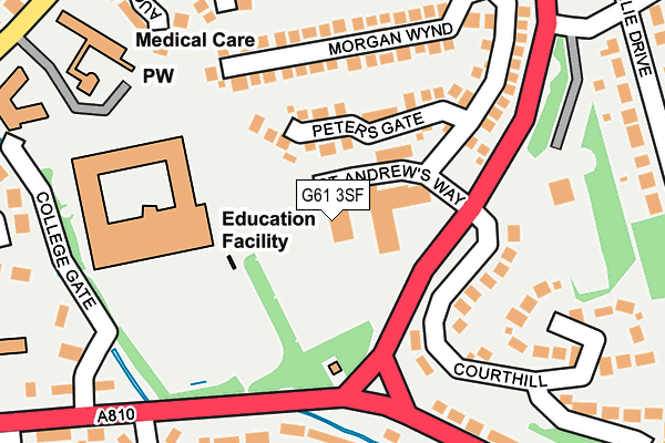 G61 3SF map - OS OpenMap – Local (Ordnance Survey)