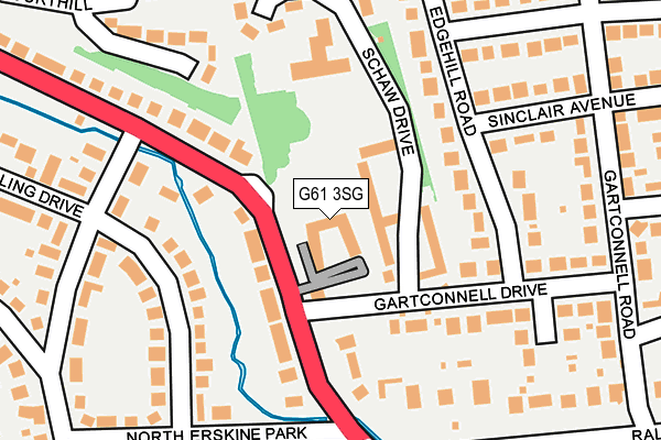G61 3SG map - OS OpenMap – Local (Ordnance Survey)