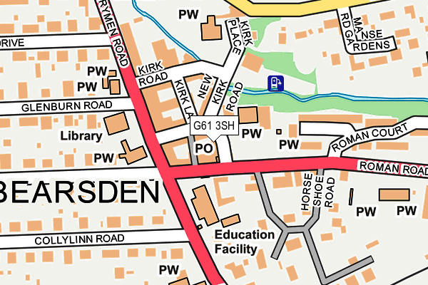 G61 3SH map - OS OpenMap – Local (Ordnance Survey)