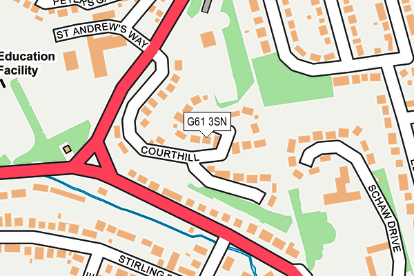 G61 3SN map - OS OpenMap – Local (Ordnance Survey)