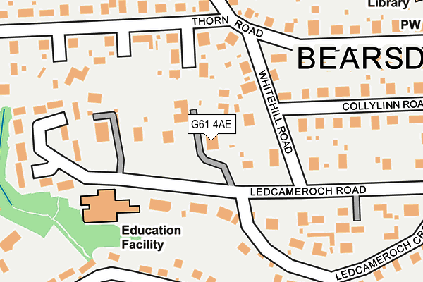 G61 4AE map - OS OpenMap – Local (Ordnance Survey)