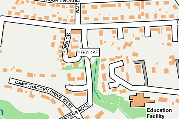 G61 4AF map - OS OpenMap – Local (Ordnance Survey)