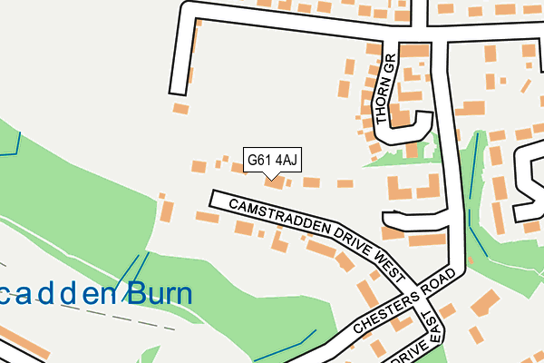 G61 4AJ map - OS OpenMap – Local (Ordnance Survey)