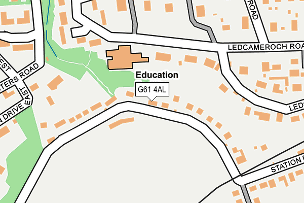 G61 4AL map - OS OpenMap – Local (Ordnance Survey)