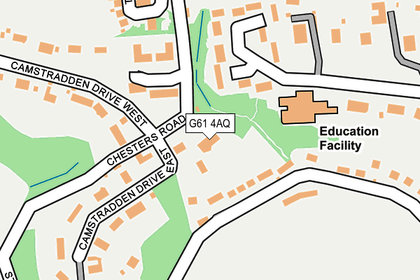 G61 4AQ map - OS OpenMap – Local (Ordnance Survey)