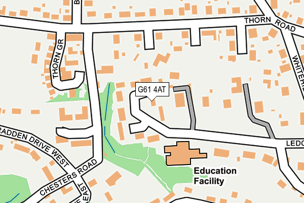 G61 4AT map - OS OpenMap – Local (Ordnance Survey)