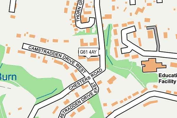 G61 4AY map - OS OpenMap – Local (Ordnance Survey)