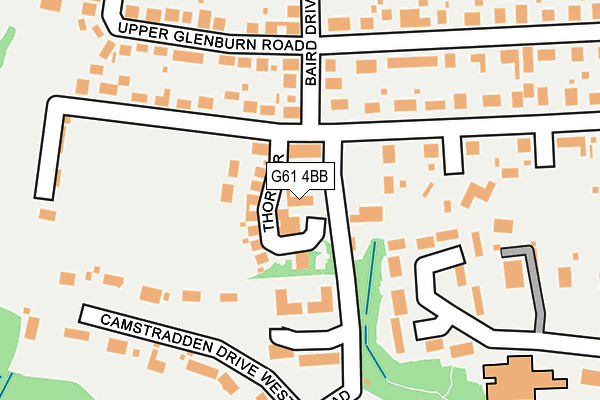 G61 4BB map - OS OpenMap – Local (Ordnance Survey)