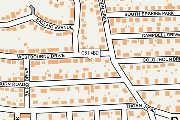 G61 4BD map - OS OpenMap – Local (Ordnance Survey)