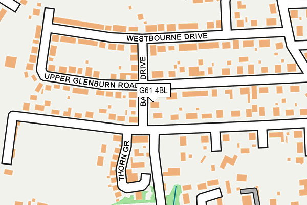 G61 4BL map - OS OpenMap – Local (Ordnance Survey)