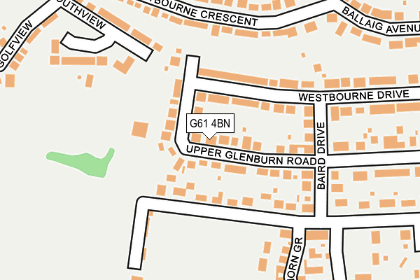 G61 4BN map - OS OpenMap – Local (Ordnance Survey)