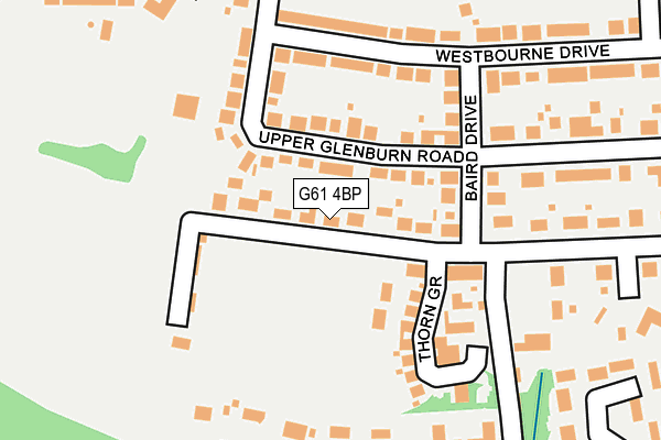 G61 4BP map - OS OpenMap – Local (Ordnance Survey)