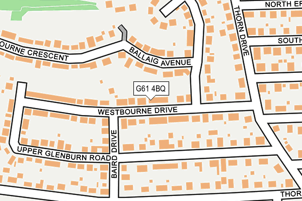 G61 4BQ map - OS OpenMap – Local (Ordnance Survey)