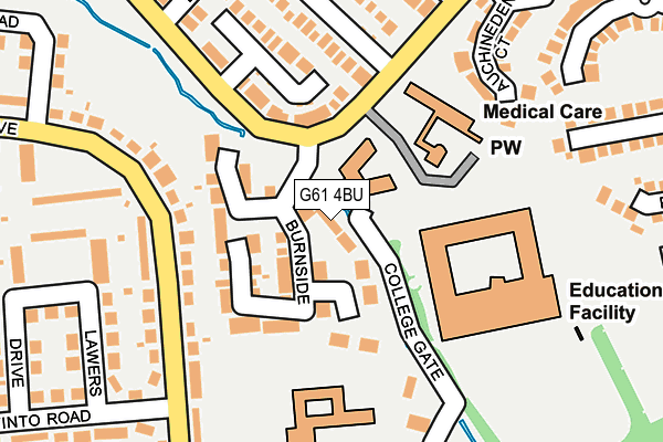 G61 4BU map - OS OpenMap – Local (Ordnance Survey)