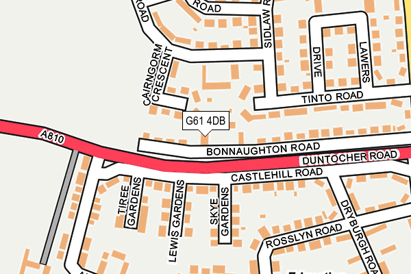 G61 4DB map - OS OpenMap – Local (Ordnance Survey)