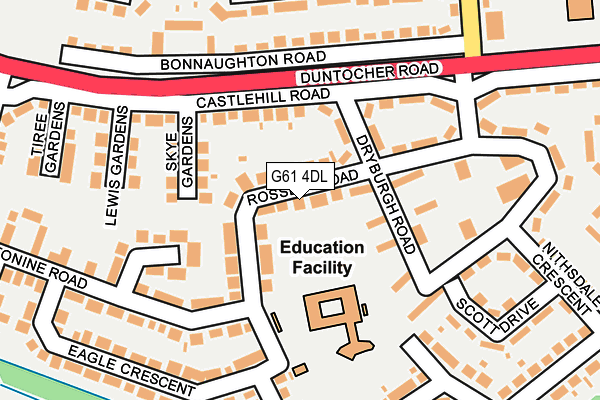 G61 4DL map - OS OpenMap – Local (Ordnance Survey)