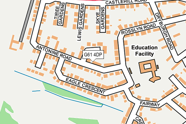 G61 4DP map - OS OpenMap – Local (Ordnance Survey)