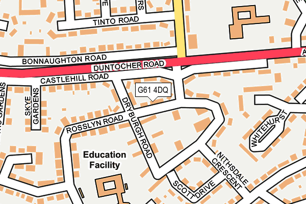 G61 4DQ map - OS OpenMap – Local (Ordnance Survey)