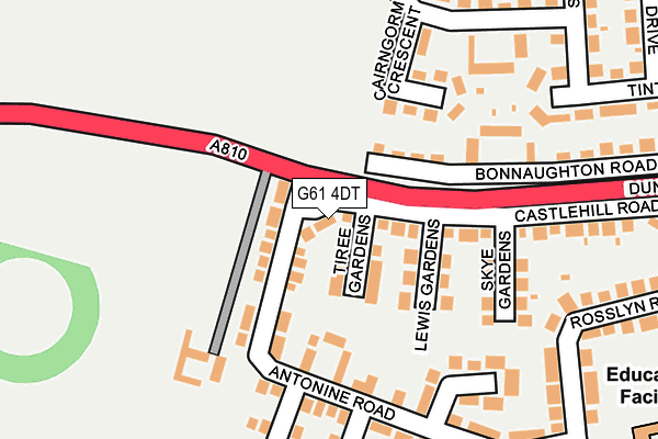 G61 4DT map - OS OpenMap – Local (Ordnance Survey)