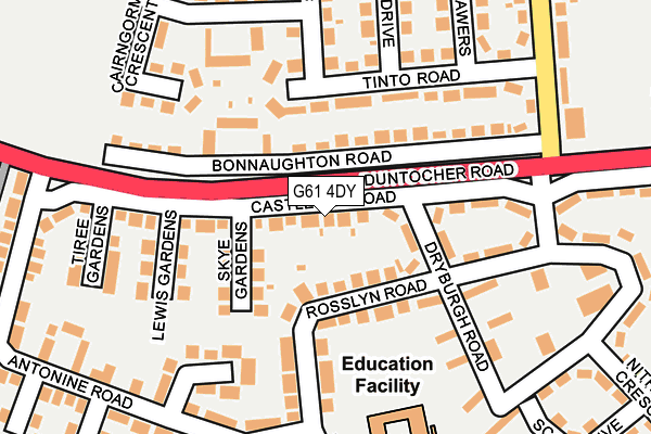 G61 4DY map - OS OpenMap – Local (Ordnance Survey)