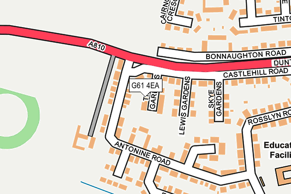 G61 4EA map - OS OpenMap – Local (Ordnance Survey)