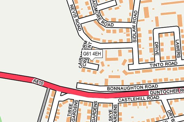 G61 4EH map - OS OpenMap – Local (Ordnance Survey)